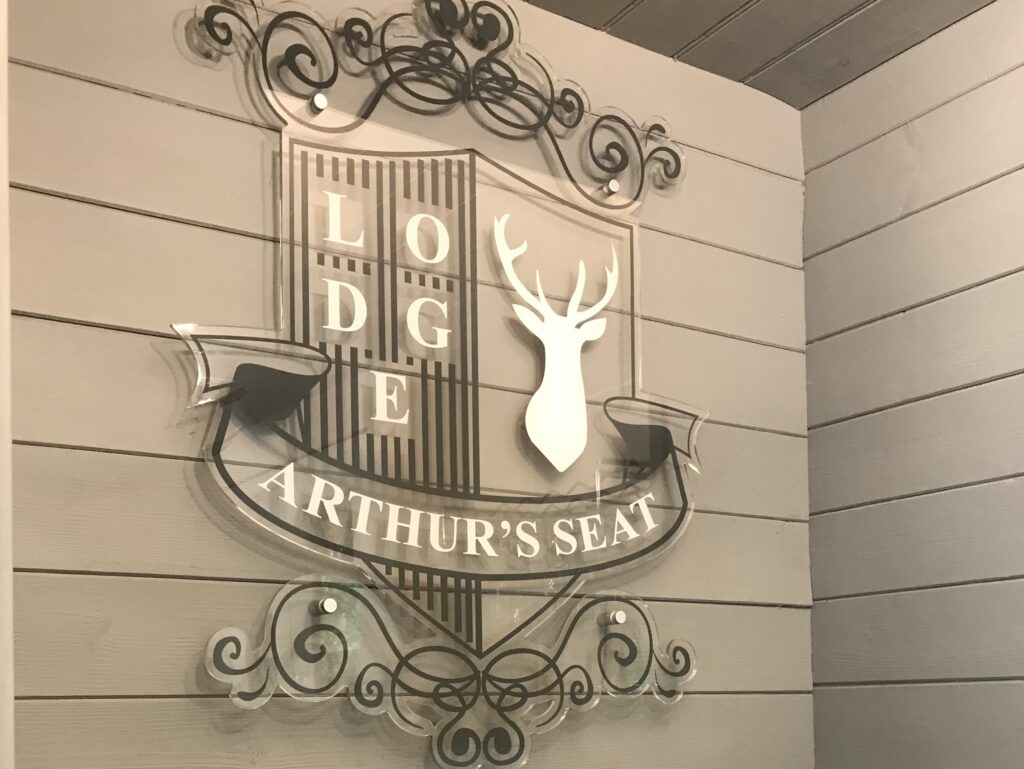Arthur’s seat named memory of Pam’s dad Arthur who created this bespoke dining area within Mistletoe Lodge. 1930-2021